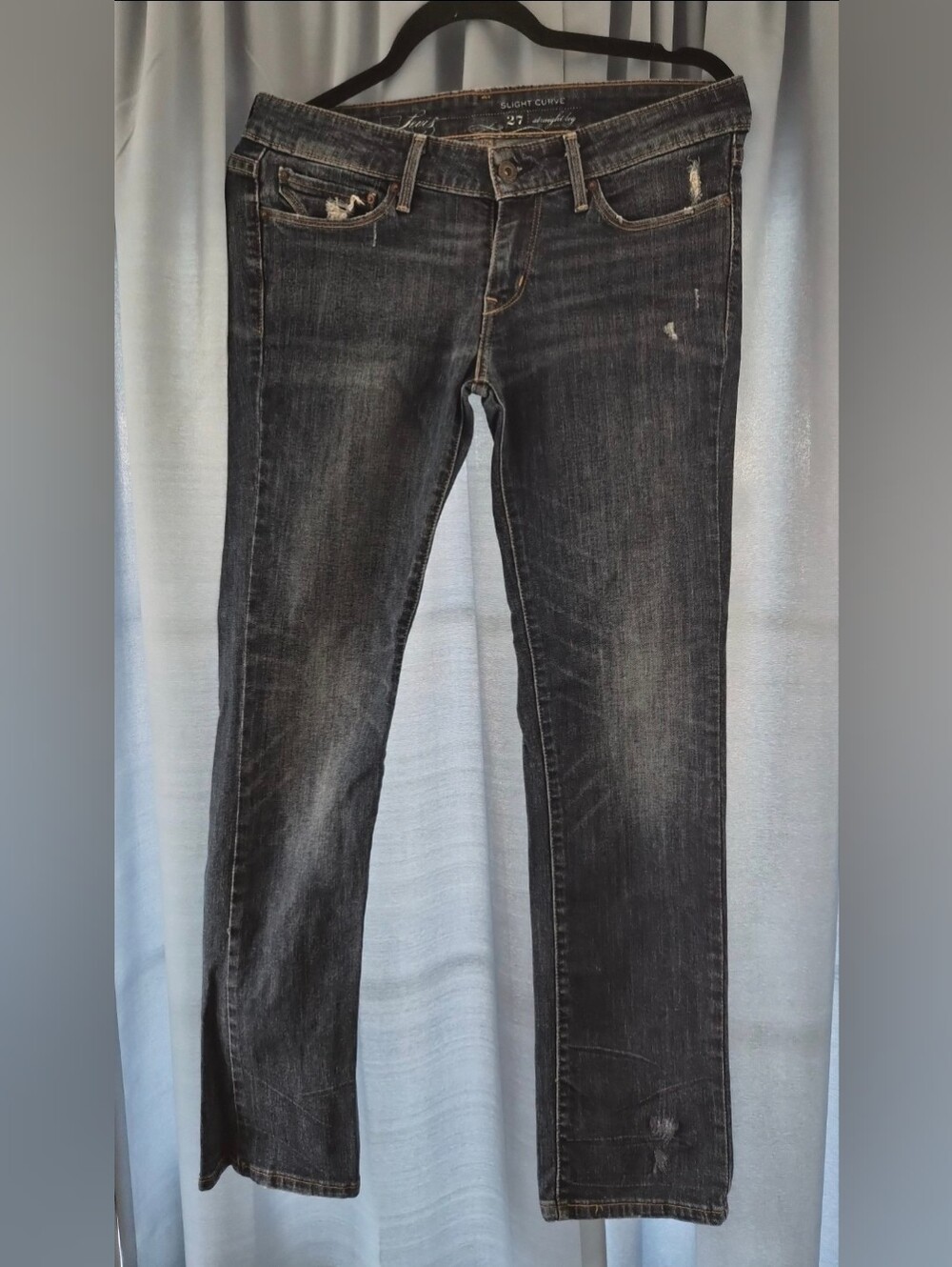Levi's Slight Curve Straight Leg Cotton Jeans Dark Wash  27x30